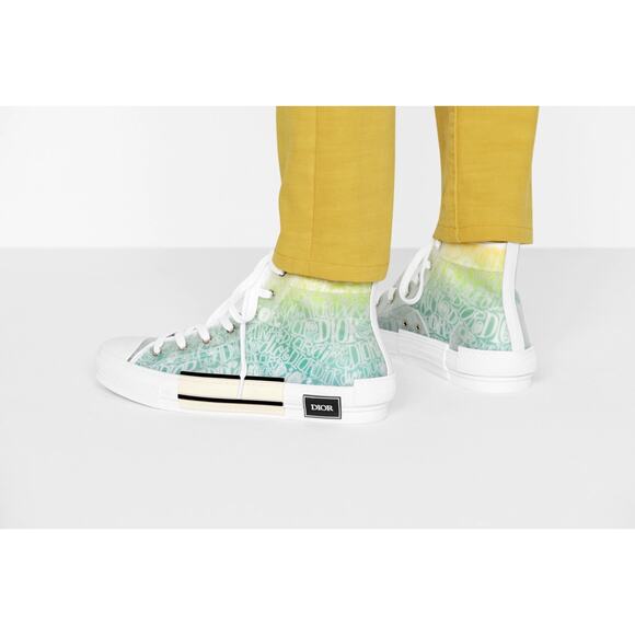 Dior Mens B23 Shawn Stussy Multicolor Logo High Top Lace Up Flat Sneaker 44 11 - Picture 5 of 15